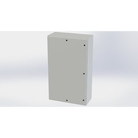 Saginaw Control & Engineering 1/4 Turn Latch Electrical Enclosures, 60 in H, 16 in D, 36 in W, NEMA 3R, 4, 12, 13, Carbon Steel SCE-60EL3616LPLG